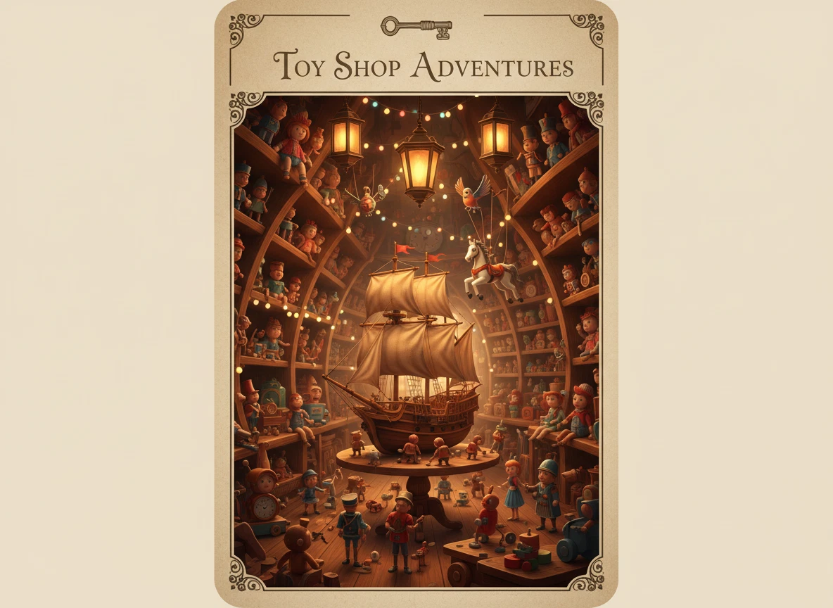 Toy Shop Adventures generated artwork